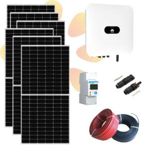 Kit de energía solar con paneles y accesorios