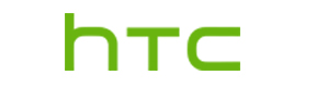Logotipo de la marca HTC en color verde.