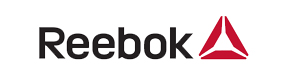 Logo de Reebok en colores negro y rojo.